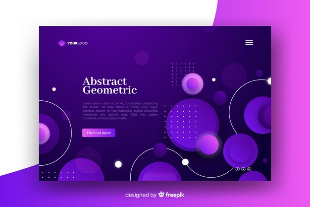 Strona docelowa gradientowych modeli geometrycznych