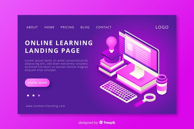 Strona docelowa nauki online