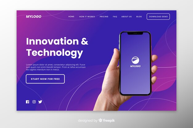 Strona docelowa technologii innowacji