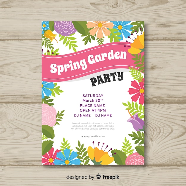 Strona Kwiatowy Wiosna Party Plakat