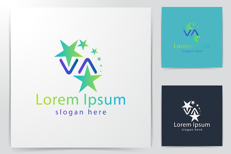 Bezpłatny plik Wektor strzałka w górę iw dół. pomysły na logo gwiazdy. projekt logo inspiracji. ilustracja wektorowa szablon. na białym tle