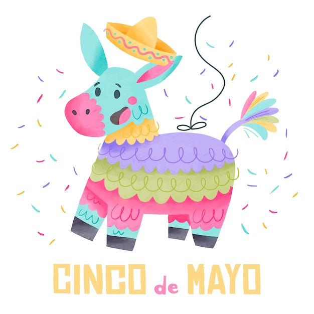 Styl Akwareli Cinco De Mayo