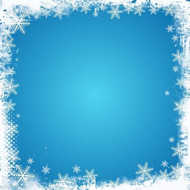 Bezpłatny plik Wektor styl grunge christmas tła z obramowaniem płatka śniegu