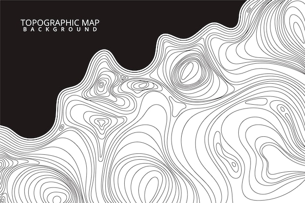 Bezpłatny wektor styl tła mapy topograficznej
