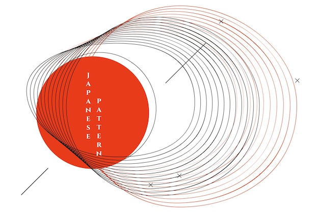 Bezpłatny wektor stylowy japoński tradycyjny wzór tła