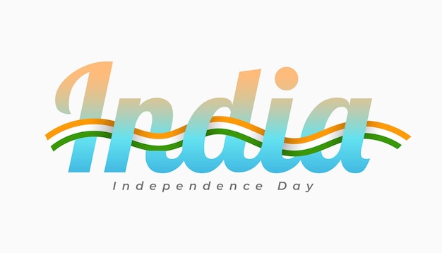 Stylowy projekt banera tekstowego na dzień niepodległości w Indiach