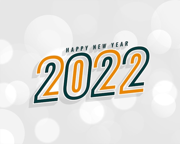 Bezpłatny wektor stylowy styl linii 2022 nowy rok powitanie tła
