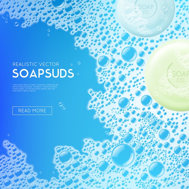 Sudsy Soap Water Realistyczne Tło