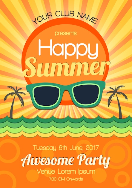 Summer Party Plakat Projekt