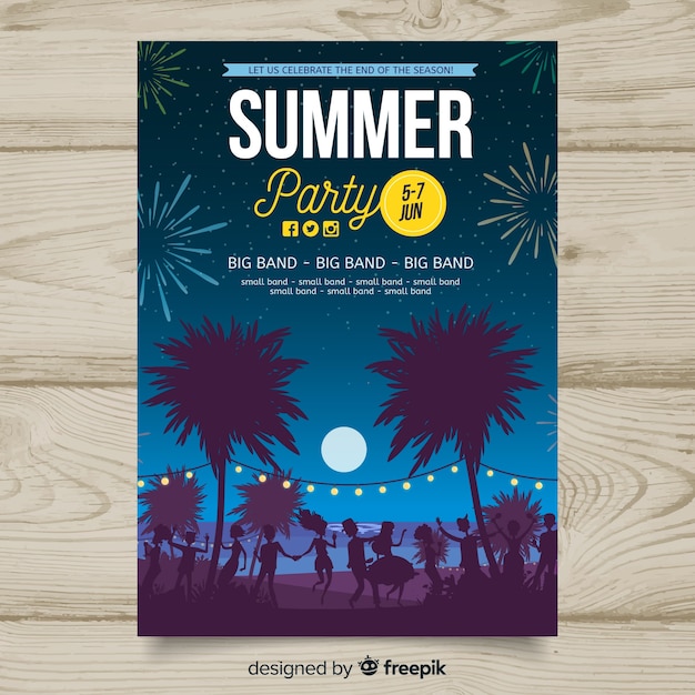 Summer Party Plakat Szablon