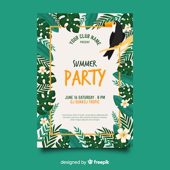 Summer party plakat szablon