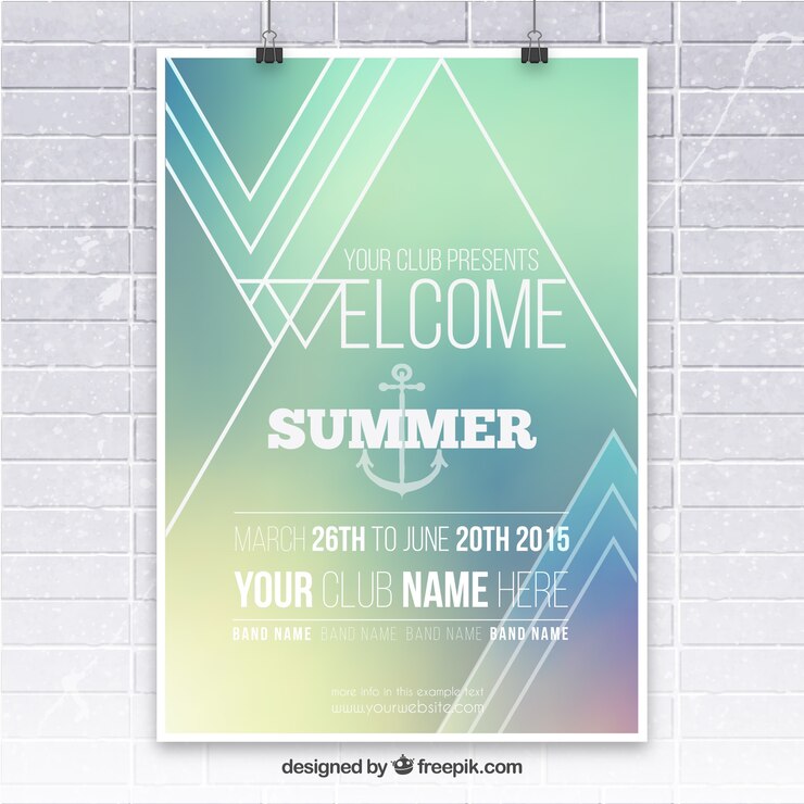 Bezpłatny plik Wektor summer party plakat