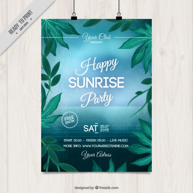 Sunrise Party Plakat