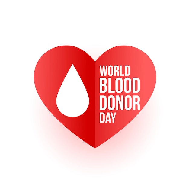 Światowy dzień dawcy krwi w stylu papieru