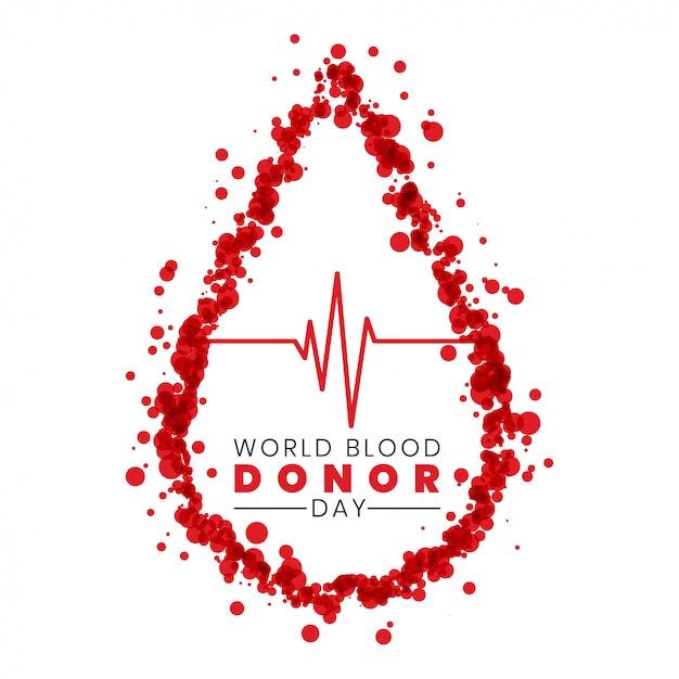 Bezpłatny wektor Światowy dzień dawcy krwi