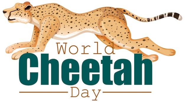 Bezpłatny wektor Światowy dzień gepardów