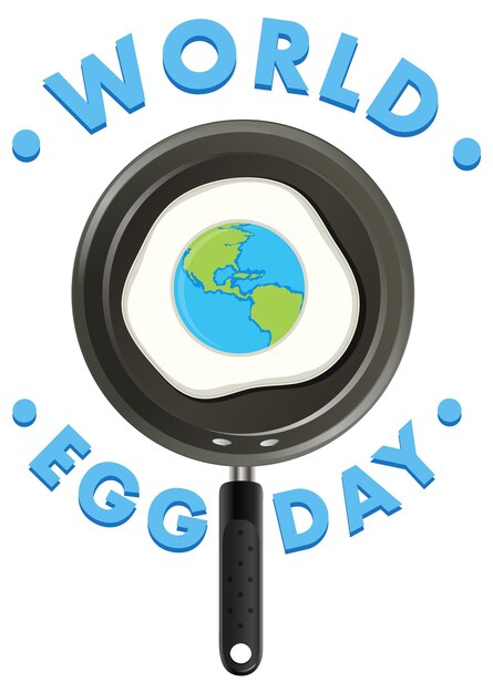 Bezpłatny wektor Światowy dzień jajka 14 października projekt banera