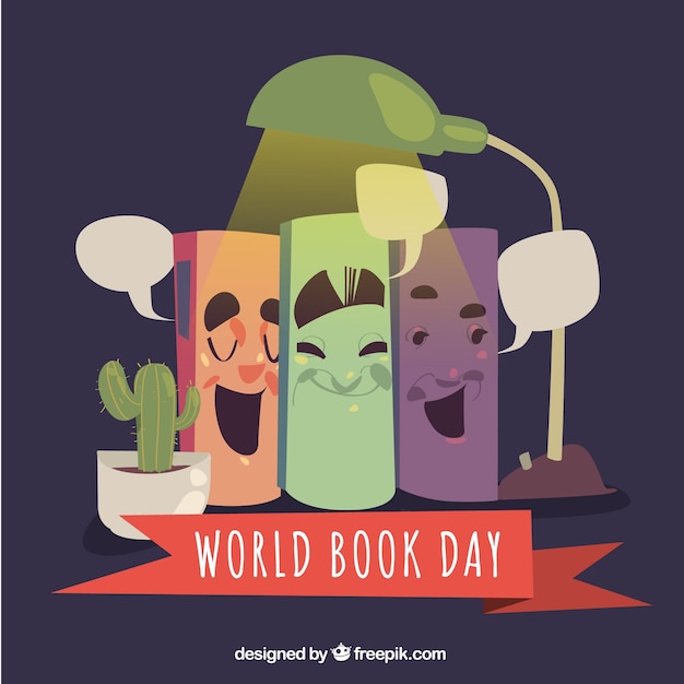 Bezpłatny wektor Światowy dzień książki tła