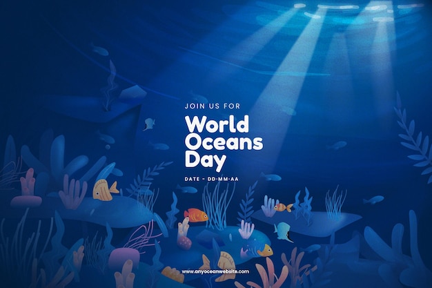 Światowy dzień oceanów tło