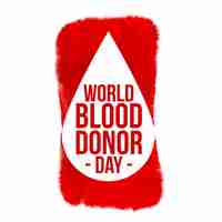 Bezpłatny wektor Światowy dzień oddawania krwi koncepcja plakat projekt