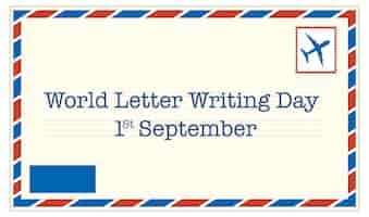 Bezpłatny wektor Światowy dzień pisania listów projekt banera