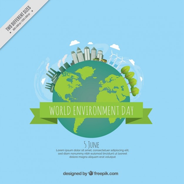 Bezpłatny wektor Światowy dzień środowiska tle