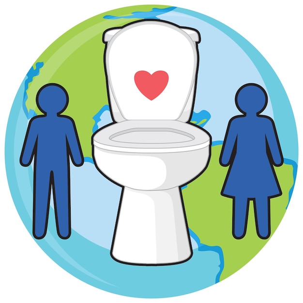 Światowy Dzień Toalety Wektor Koncepcji