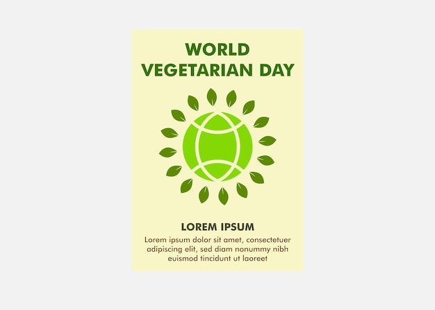 Światowy dzień wegetariański szablon projektu plakatu szablon projektu ulotki idealny do marketingu i promocji