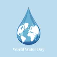 Bezpłatny wektor Światowy dzień wody