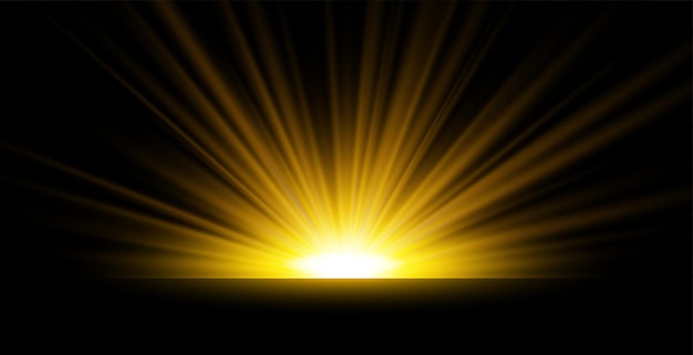 Świecące światło efekt promieni słonecznych w tle
