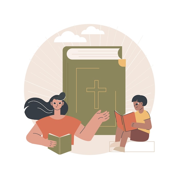 Bezpłatny wektor Święta biblia abstrakcyjna ilustracja