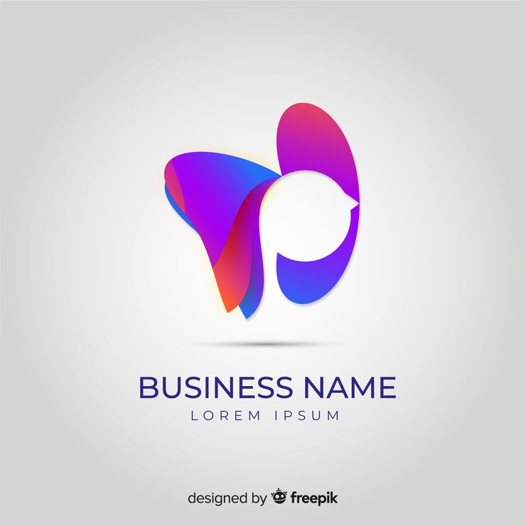 Bezpłatny plik Wektor szablon abstrakcyjnego logo z gradientem
