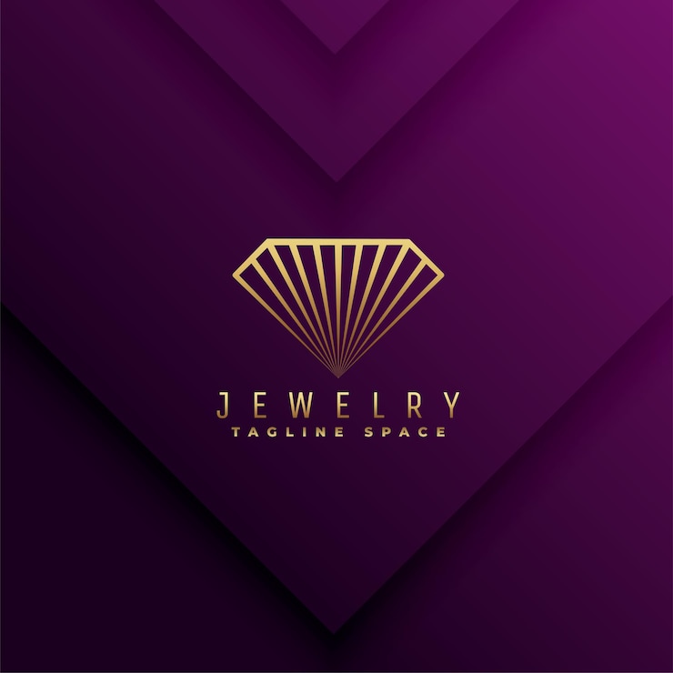 Bezpłatny plik Wektor szablon biżuterii premium z logo diamentu