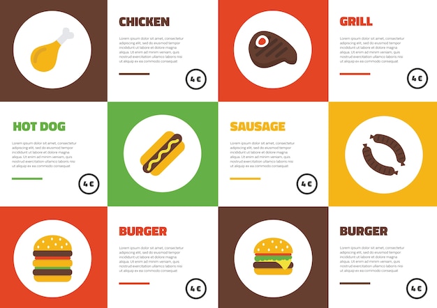 Szablon Burger Menu