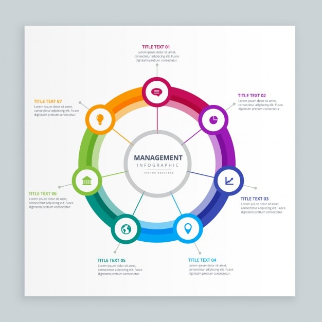 Szablon infografika zarządzania przedsiębiorstwem