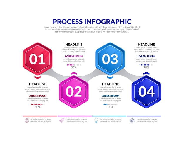 Szablon Infografiki Procesu Gradientowego