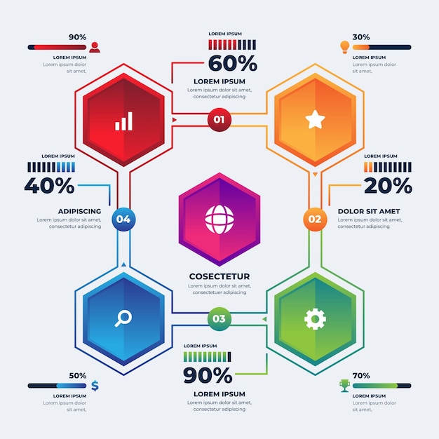 Szablon Infografiki Realistycznego Procesu