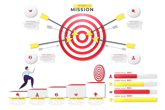 Szablon Infographic Cele