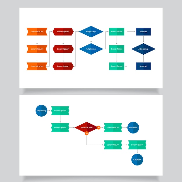 Bezpłatny wektor szablon infographic schemat przepływu