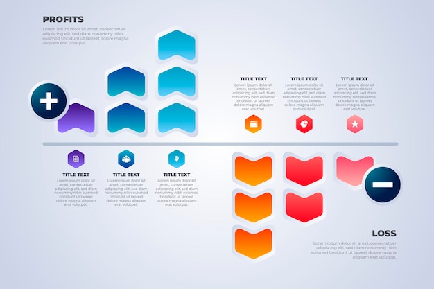 Szablon Infographic Zysków I Strat