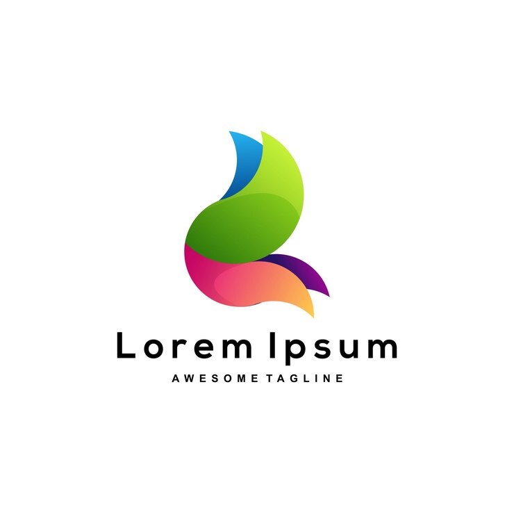 Szablon kolorowe logo motyla