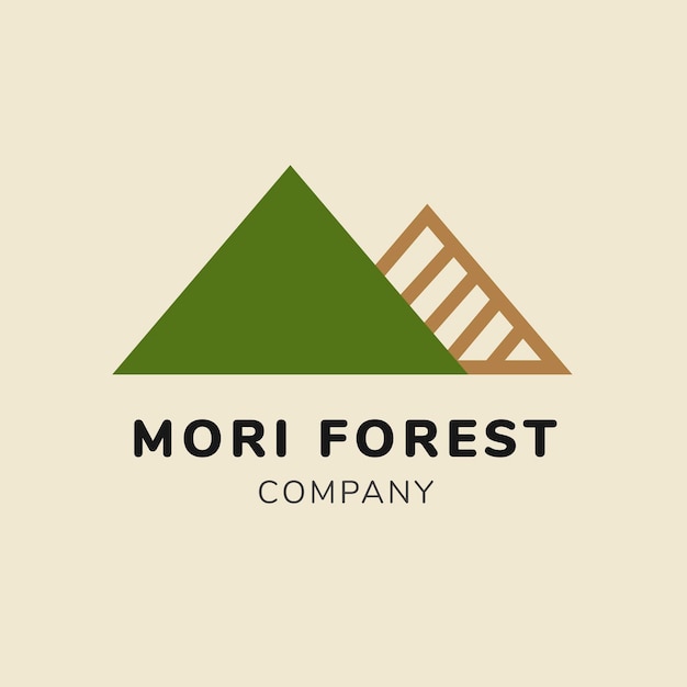 Szablon logo firmy zrównoważonego rozwoju, wektor projektu marki, tekst firmy mori forest