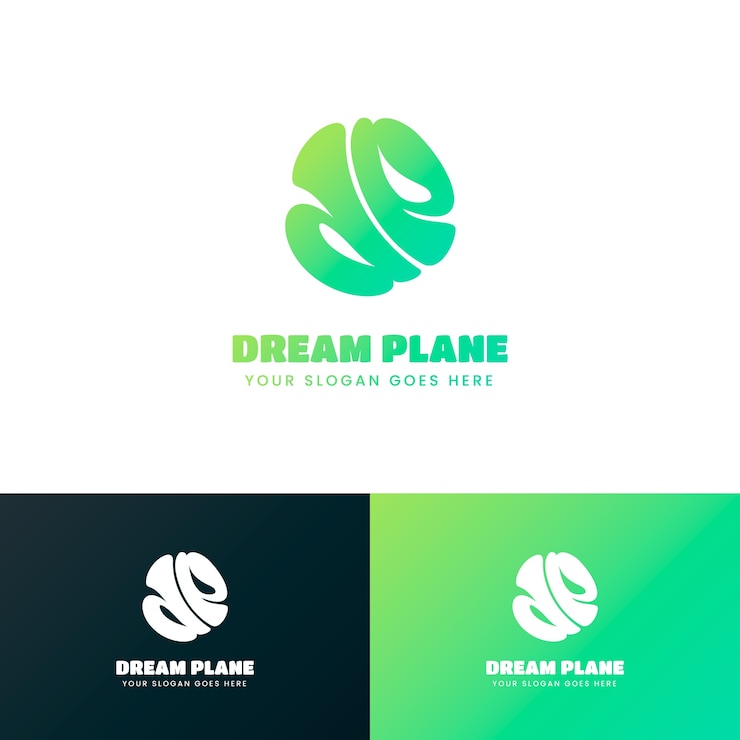 Bezpłatny plik Wektor szablon logo gradient dp