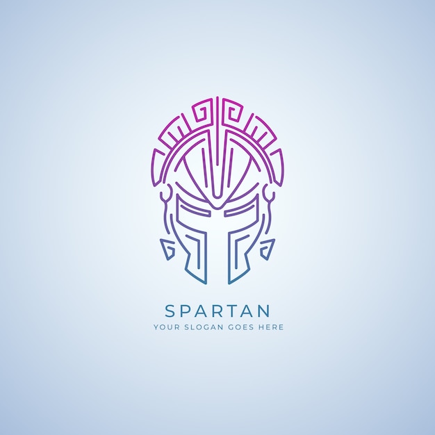 Szablon logo Gradient Spartan