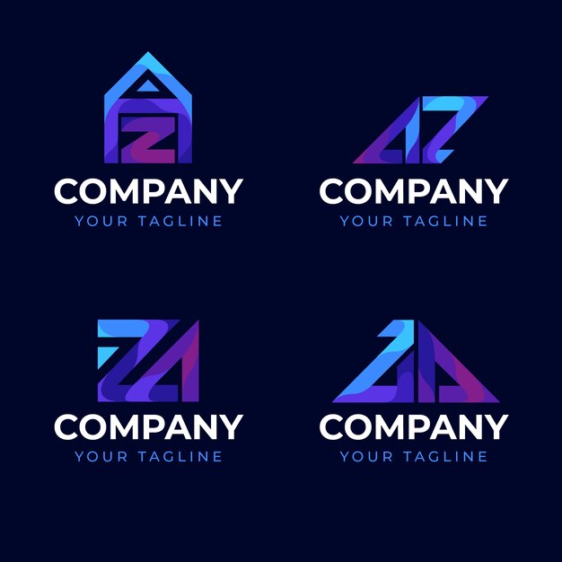 Szablon logo gradientu az lub za