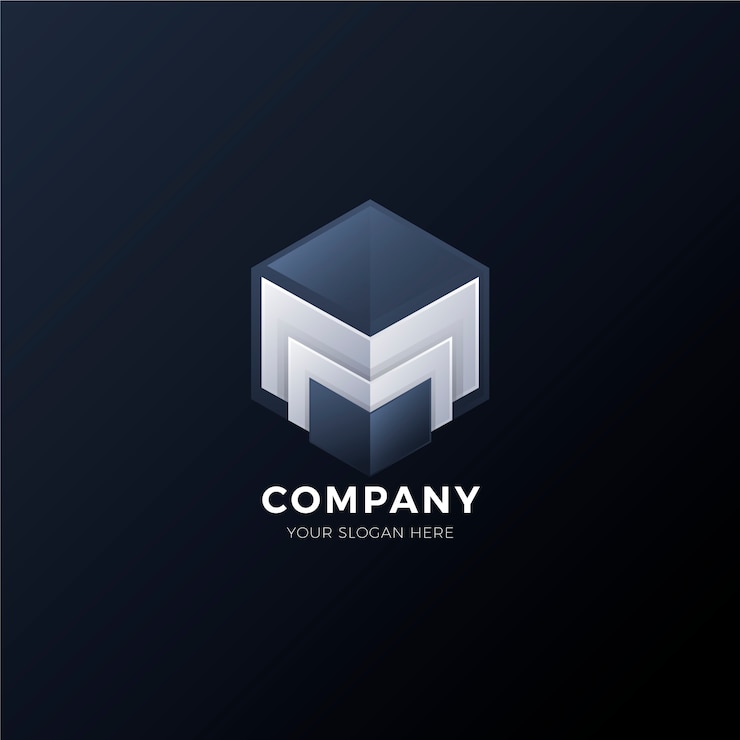 Bezpłatny plik Wektor szablon logo gradientu mm