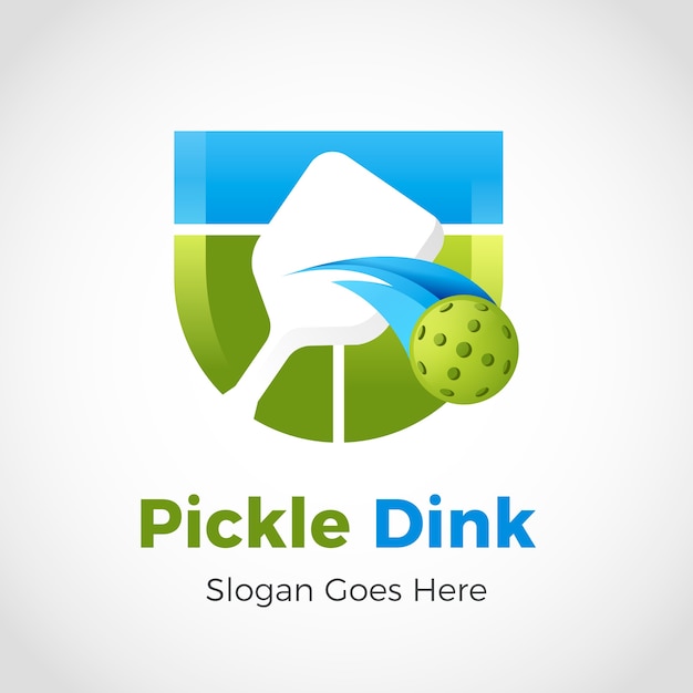 Szablon Logo Gradientu Pickleball