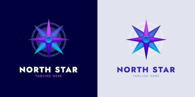 Szablon logo gwiazdy północnej