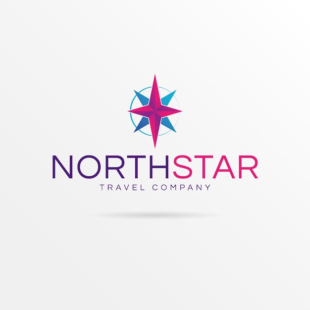 Bezpłatny wektor szablon logo gwiazdy północnej