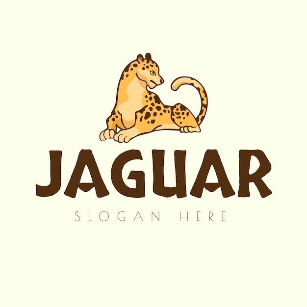 Bezpłatny wektor szablon logo jaguara